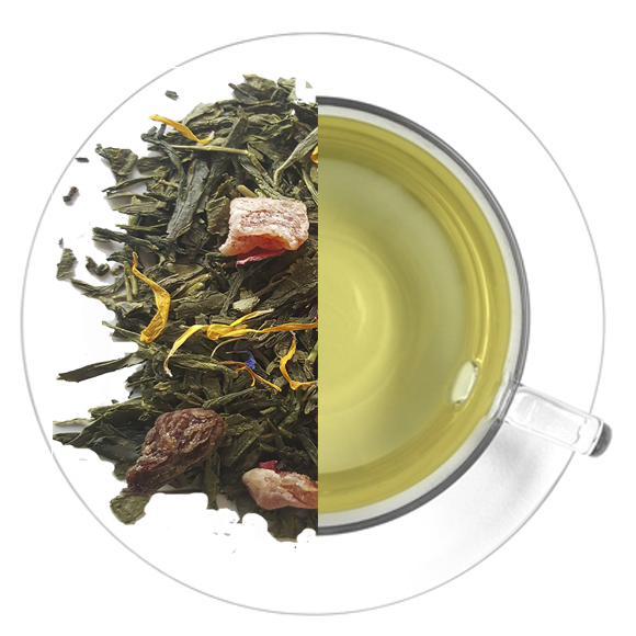 TÉ VERDE DESTEINADO BESO DE FLORES
